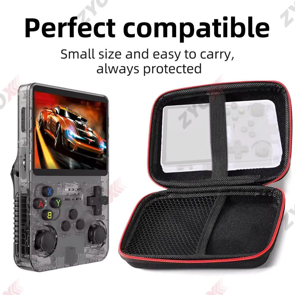 Glass+Bag for R36S/R35S Screen Protector Tempered Glass Film & Portable Storage Case R36S Console Protector Accessories Set