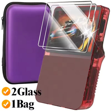 Portable Game Console Bag &  Screen Protectors Tempered Glass Film