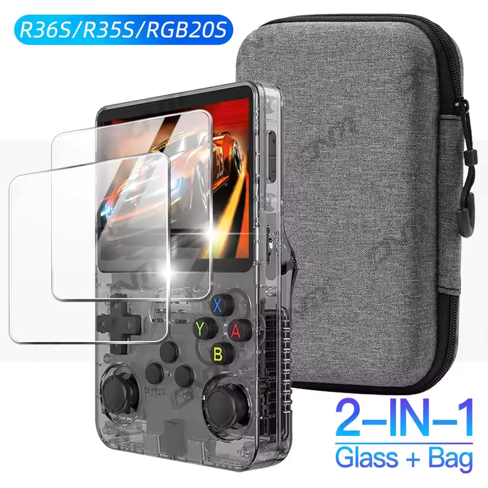 Portable Console Bag & Screen Protectors Tempered Glass Film