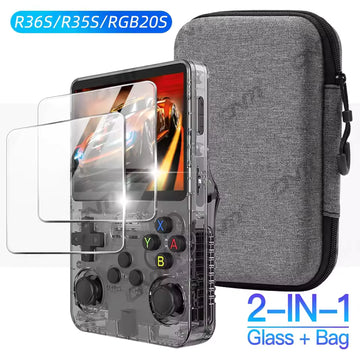 Portable Console Bag & Screen Protectors Tempered Glass Film